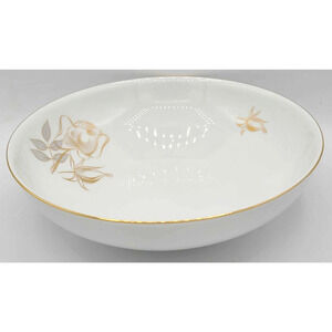 Vintage KPM Krister Germany 9 3/4" Serving Bowl. Gold Rose Design